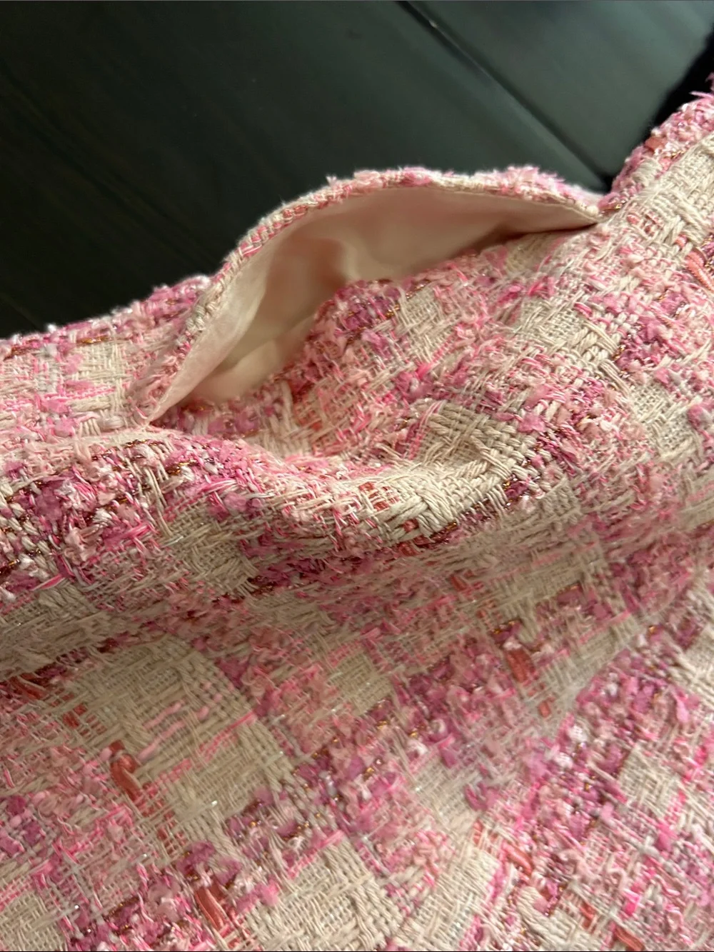 Bardot from Bloomingdale’s Girls' Pink Plaid Tweed A-Line Dress size 16